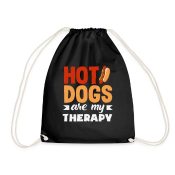 Amateur de hot-dogs Ma thérapie - Sac de sport léger - noir - Devant