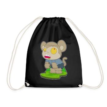 Singe Halloween Zombie - Sac de sport léger - noir - Devant