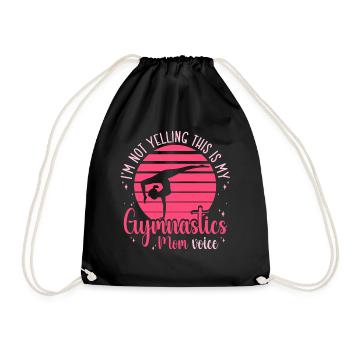 My Gymnastics Mom Voice Gymnast - Drawstring Bag - black - Front