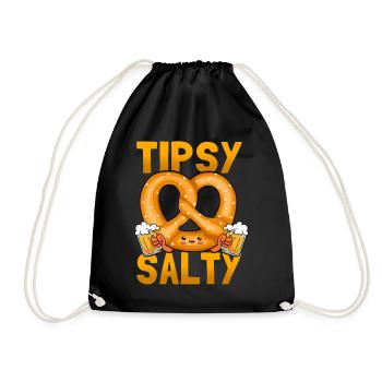 Éméché Bretzel salé Allemand Salé Humoristique - Sac de sport léger - noir - Devant