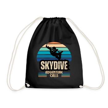 L’aventure du parachutisme fait appel au design vintage - Sac de sport léger - noir - Devant