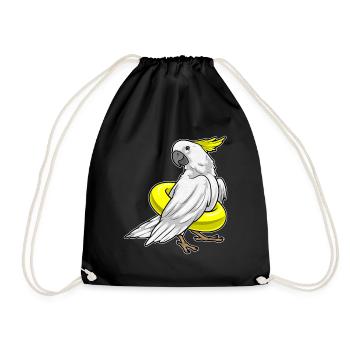Papagei Schwimmen Schwimmring Sommer - Turnbeutel - Schwarz - Vorne