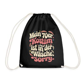 70s Costume Is In The Lingerie 70s Party 70s - Drawstring Bag - black - Front