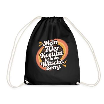 70s Costume Is In The Lingerie 70s Party 70s - Drawstring Bag - black - Front