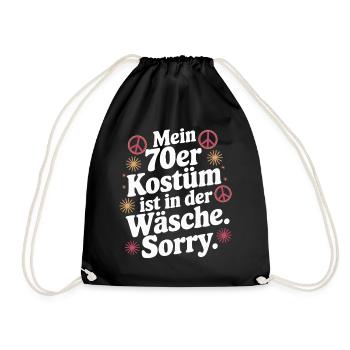 70s Costume Is In The Lingerie 70s Party 70s - Drawstring Bag - black - Front