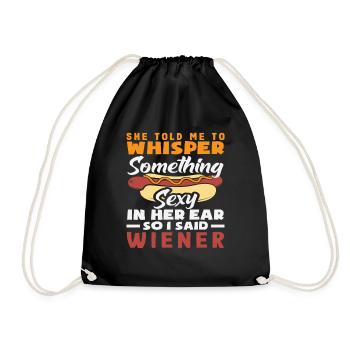 Amateur de hot-dogs Citation viennoise drôle - Sac de sport léger - noir - Devant