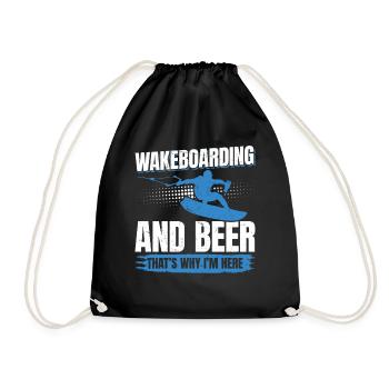 Le wakeboard et la bière, c’est pourquoi je suis ici - - Sac de sport léger - noir - Devant