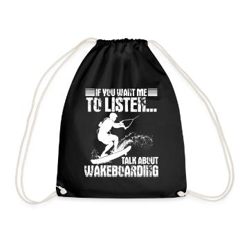 Si vous voulez que je vous écoute... Parler - Sac de sport léger - noir - Devant