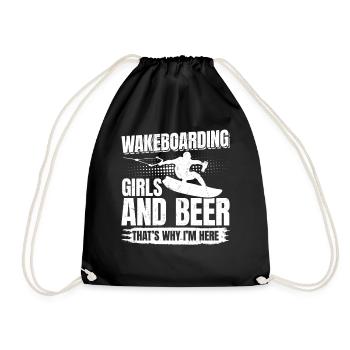 Wakeboard Les filles et la bière, c’est pourquoi je suis ici - Sac de sport léger - noir - Devant
