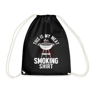 This Is My Meat Smoking Pitmaster Grilling - Drawstring Bag - black - Front