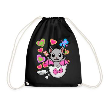 Oeuf Chauve-souris Oeuf Naissance Enfants Enfant - Sac de sport léger - noir - Devant