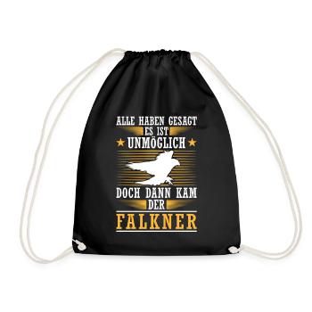 Fauconnier c’est impossible fauconnerie fauconnerie - Sac de sport léger - noir - Devant
