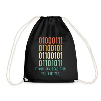 Science Nerd Physics Student Jokes Geek - Drawstring Bag - black - Front