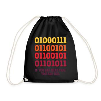 IT Geek, PC Accessories Storage Devices Evolution - Drawstring Bag - black - Front