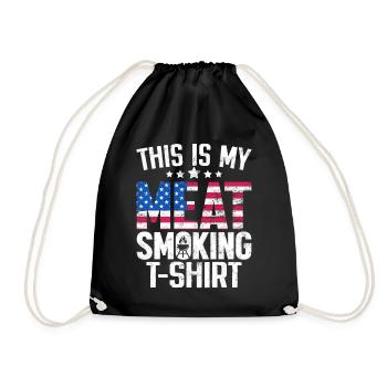 C’est ma viande fumant griller drapeau américain - Sac de sport léger - noir - Devant