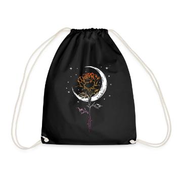 Mystical Rose Crescent Moon LGBTQ Lesbian Flag - Turnbeutel - Schwarz - Vorne