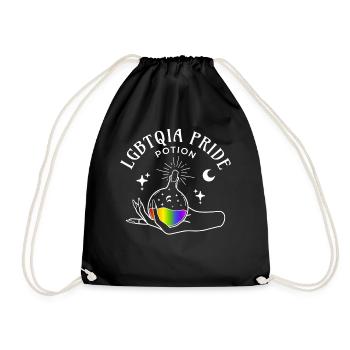 LGBTQIA Pride Potion Witchy Celestial Gothic Wicca - Drawstring Bag - black - Front