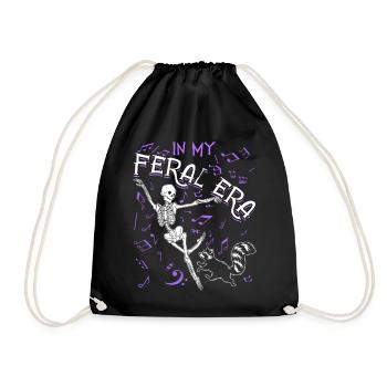 Drôle Opossum Wild Girl Fête Vacances Été - Sac de sport léger - noir - Devant