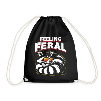 Drôle Opossum Wild Girl Fête Vacances Été - Sac de sport léger - noir - Devant