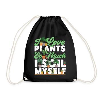 Plant Lover Gardening Pun I Love - Drawstring Bag - black - Front