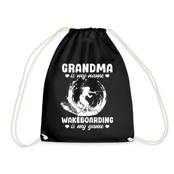 Wakesurf Mamie est mon nom Wakeboard est mon - Sac de sport léger - noir - Devant