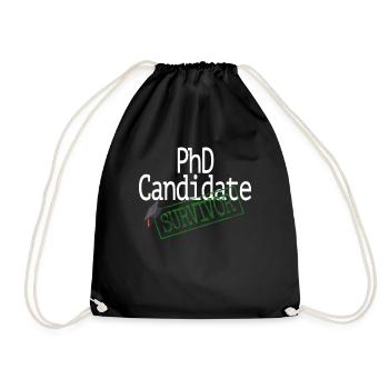 Doctorate / PhD Candidate Survivor / Dr - Drawstring Bag - black - Front