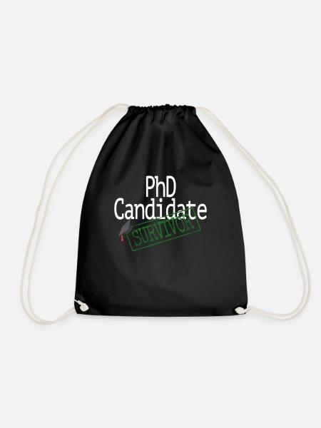Doctorate / PhD Candidate Survivor / Dr - Drawstring Bag - black