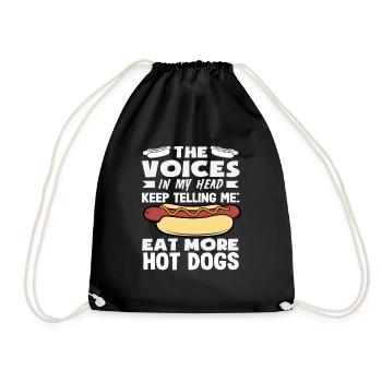 Les voix mangent plus de hot-dogs pour les hot-dogs - Sac de sport léger - noir - Devant
