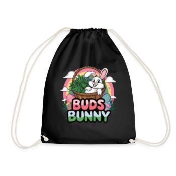 Buds Bunny – Lustiges Osterdesign für Erwachsene - Turnbeutel - Schwarz - Vorne