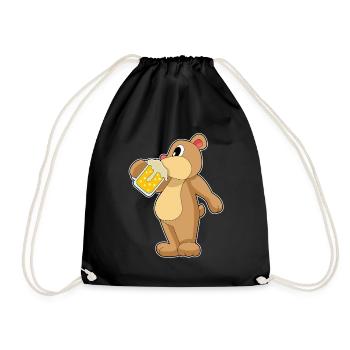 Bär Beer - Drawstring Bag - black - Front