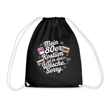 80s Costume Is In The Lingerie 80s Party 80s - Drawstring Bag - black - Front