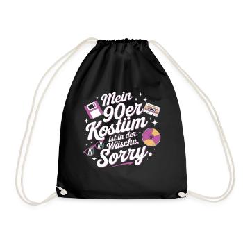 My 90s Costume In The Lingerie Theme Party - Drawstring Bag - black - Front