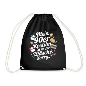 Mon costume des années 90 dans la soirée à thème de la lingerie - Sac de sport léger - noir - Devant