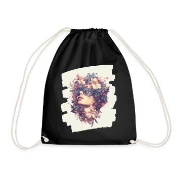 Spring Spring Beginning Flowers - Drawstring Bag - black - Front