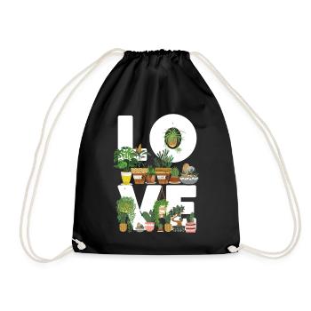 Plant Lover Gardening Love - Turnbeutel - Schwarz - Vorne