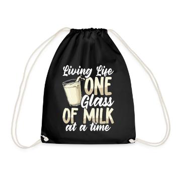 Lactose tolerant Milk lovers Cheese lovers - Drawstring Bag - black - Front