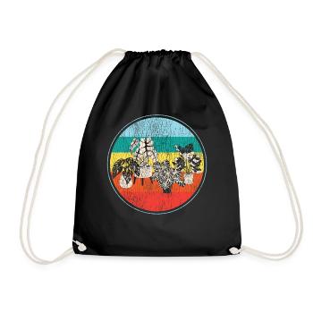 Amoureux des plantes jardinage rétro - Sac de sport léger - noir - Devant