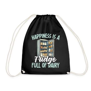 Lactose tolerant Milk lovers Cheese lovers - Drawstring Bag - black - Front