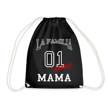 The Best Mama La Familia Gift Idea Parents - Drawstring Bag - black - Front