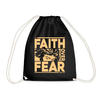 La foi plutôt que la peur Jésus Verset biblique Psaume 118:6 - Sac de sport léger - noir - Devant