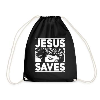 Jésus sauve - Sac de sport léger - noir - Devant