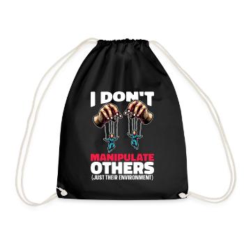 Behavioral Therapist I Don't Manipulate Therapist - Drawstring Bag - black - Front