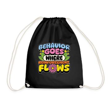 Behavioral Therapist Behavior Goes ABA Analyst - Drawstring Bag - black - Front