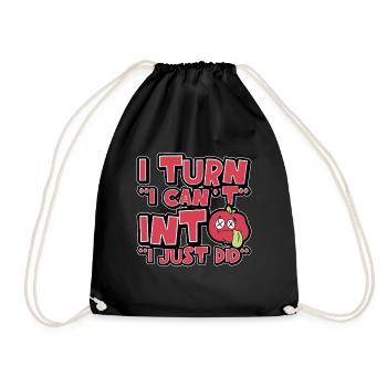 Behavioral Therapist I Turn I Can't Into Therapist - Drawstring Bag - black - Front