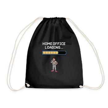 Homeoffice shirt - Turnbeutel - Schwarz - Vorne