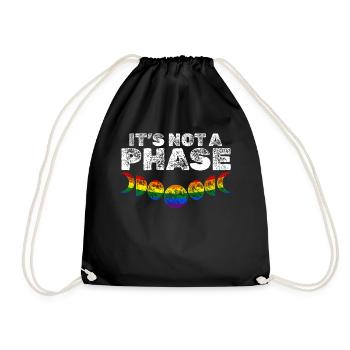 Nice "Against Racism" - Drawstring Bag - black - Front