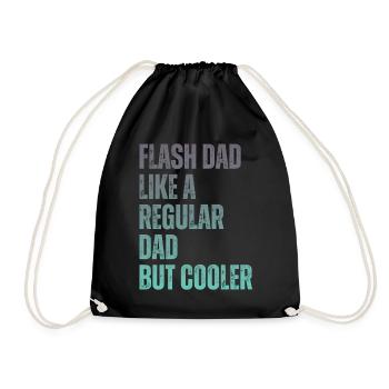 Bouldering Flash Papa Boulderer - Drawstring Bag - black - Front