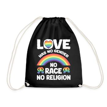 LGBTQIA+ Lesbians, Gays, Equality - Drawstring Bag - black - Front