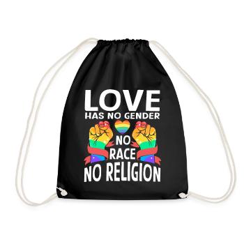 LGBTQIA+ Lesbians, Gays, Equality - Drawstring Bag - black - Front