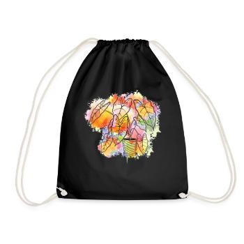 Amateur de plantes jardinage Aquarelle - Sac de sport léger - noir - Devant
